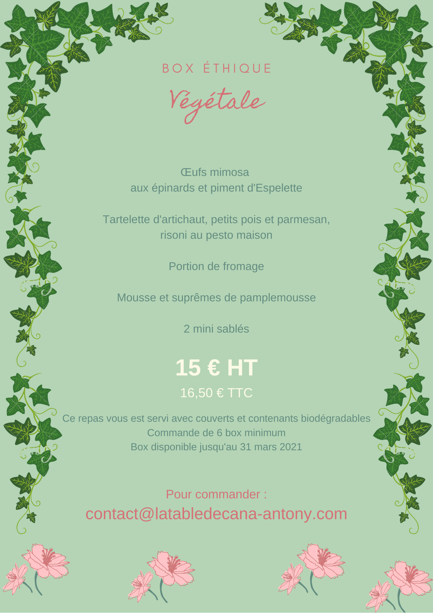 boîte repas végétarienne